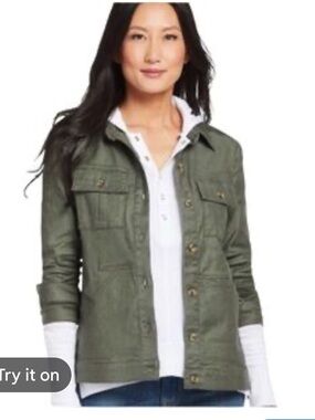 Level 99 Linen Blend Shacket Sz S (runs large)